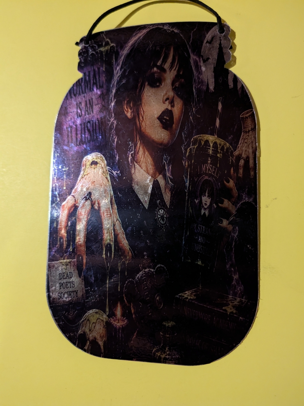 WEDNESDAY ADDAMS FROM ADDAMS FAMILY CUSTOM MADE METAL ART SIGN NEW